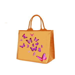 กระเป๋าช้อปปิ้งปอกระเจาขนาดใหญ่พร้อมกระเป๋าช้อปปิ้งปอกระเจาพิมพ์ลายทันสมัยผลิตในอินเดียตะวันตกเบงกอล - Product Image 1