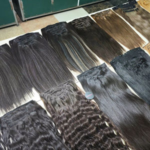 Extensiones de cabello humano virgen vietnamita de la mejor calidad 2025, completa con Clip cutícula, trama doble, precio al por mayor para exportación - Product Image 1