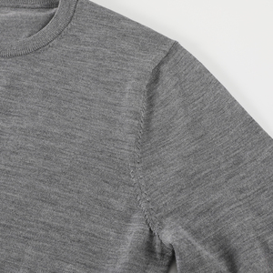 เสื้อสเวตเตอร์แบบสวมหัวคอกลมสำหรับผู้ชายเสื้อสเวตเตอร์ขนแกะเมริโน่100% คอกลมแบบสั่งทำสำหรับฤดูใบไม้ร่วงและฤดูหนาว - Product Image 4