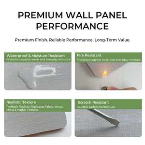 Örnek Link Premium 5mm 8mm Darbeye Dayanıklı Levha Otel TV Arka Plan Duvar Paneli Renkli WPC Duvar Paneli Bambu Kömürü Levha - Product Image 5