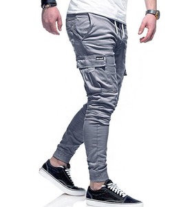 Pantalones cargo para hombre, pantalones largos con múltiples bolsillos de talla grande para hombre, pantalones lápiz al por mayor de fábrica a la moda, pantalones de algodón de calidad para hombre - Product Image 4