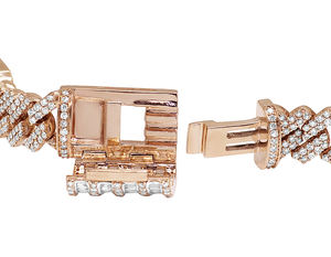 Elegant Rose Gold Classic Style <b>Baguette</b> And Round Cut Lab Diamond <b>Bracelet</b> For Women Luxury Jewelry Anniversary Gift - Product Image 4