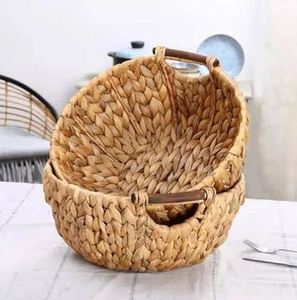 Newest Design <b>Set</b> of 2 Round Shape Rattan Fruit Bowls Customized Sizes Brown Rattan <b>Food</b> Bowls From India Elegant Design - Product Image 6
