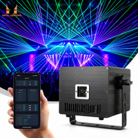 Proyector de Luces Láser RGB de Animación para Fiestas DJ, 7W, para Espectáculos Láser en Discotecas y Escenarios, con Control por Aplicación DMX ILDA