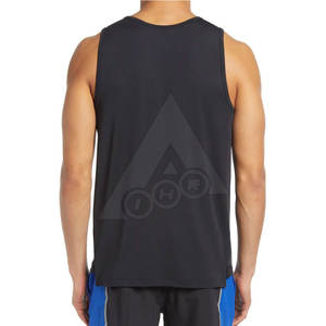 Camiseta Deportiva sin Mangas para Hombre, Talla Personalizada, Secado Rápido, Antiencogimiento, Transpirable, Informal, para Fitness, Hecha de Poliéster, Algodón y Elastano - Product Image 2