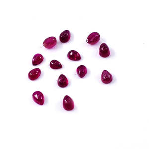 Rubis naturel de Bangkok calibré, pierres brutes 3x5mm et 4x6mm, taille poire et émeraude, certifié IGI, pierre précieuse rouge - Product Image 3