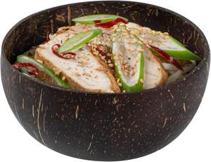 Tazón Reutilizable Hecho a Mano, Pulido con Aceite de Coco, Tazones de Coco Ecológicos, Tazón para Comer Hecho a Mano, Vajilla Sostenible al por Mayor - Product Image 2