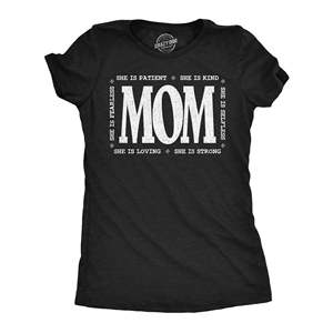 Camiseta para Mujer She Is Mom, Transpirable, de Algodón y Elastano, con Estampado de Dibujos Animados, Corte Ajustado, Versión Corta para Verano, Tallas XXL, XXXL, Competitiva - Product Image 1