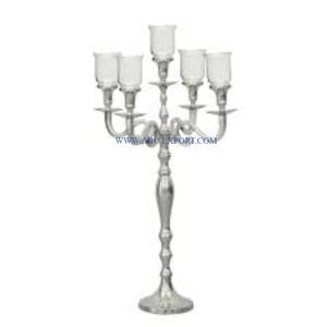 Merveilleux Design Table Top Tall Mariage Accents Décoratifs Candélabre Qualité Supérieure Grand Chandelier Éclaircissant En Aluminium - Product Image 5