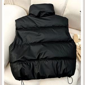 Ropa de calle, chaleco hinchado para hombre, ecológico, transpirable, Vintage, holgado, de invierno, Parkas gruesas, chaquetas, prendas de vestir Retro, chaleco de plumón de cuero - Product Image 3