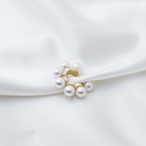 White Pearl Design Single <b>Cuff</b> <b>Earring</b> Fine Jewelry Wholesale Turkish Handmade 925 Sterling Silver Jewelry - Product Image 4