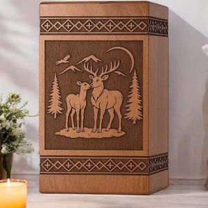 Wooden Urn <b>for</b> Human <b>Ashes</b> Hand Crafted Wooden Urn <b>Box</b> <b>for</b> Dogs Cats <b>Ashes</b> Handmade With Three Different Sizes - Product Image 1