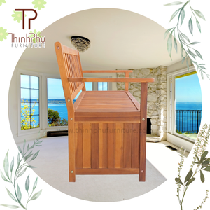 Banco de almacenamiento plegable de madera ecológico y muebles otomanos de estilo cartón para restauración para sala de estar y jardín - Product Image 6