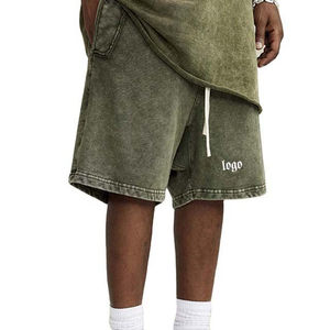 Personnalisé Vintage Sweat Distressed Shorts French Terry Basketball Acid Wash Shorts pour hommes Vêtements Cordon Jogging Shorts - Product Image 1