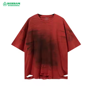 T-shirts pour hommes de qualité supérieure, col rond, coupe ample, polyester/coton, écologiques, séchage rapide, vente en gros d'usine 2025 - Product Image 4