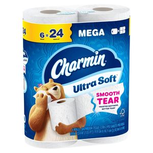 Papier toilette Charmin Ultra Soft, 6 rouleaux géants = 24 rouleaux normaux - Product Image 1