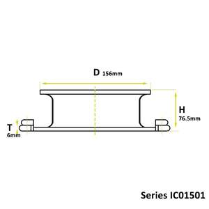 Amortiguador de Goma Ovalado IC1501, Procesamiento de Moldes Personalizados, SKU 01487116 - Product Image 3