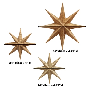 ¡MEJOR VENDEDOR! Arte de pared de estrellas tejidas bohemias al por mayor, Juego de 3 para interiores elegantes, sala de estar y dormitorio - Product Image 6
