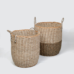 New Collection Handicraft Seagrass <b>Combine</b> Rattan Storage Basket With Handle Custom Design for Storage Home Decor - Product Image 1