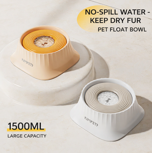 Bebedero Redondo para Perros y Gatos, Antideslizante, Flotante, Impermeable, de Plástico Moderno, de 1500 ml, para Beber Lentamente - Product Image 2
