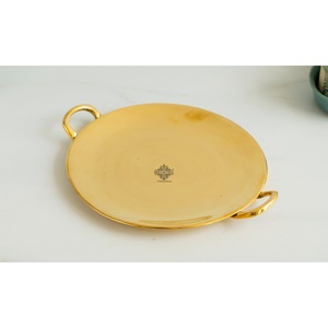 IndianArtVilla Plancha dorada de latón puro con mango estable, 6,8 'pulgadas-Utensilios de cocina para uso doméstico en hoteles y restaurantes - Product Image 2