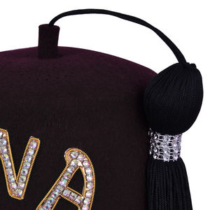 Shriners FEZ หมวก Maroon with สีขาวประกาย rhinestones MOQ ต่ำ OEM Service Masonic FEZ หมวก - Product Image 3