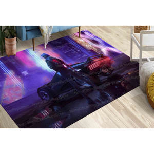 Tapis en laine patchwork, décoration d'intérieur traditionnelle écologique, épais, antidérapant, avec dos en latex - Product Image 4