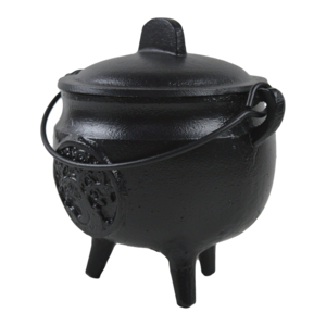 Nouvel arrivage de chaudron arbre de vie en fonte avec couvercle et poignée porte-tache d'encens parfait support de brûlage rituel d'autel - Product Image 3