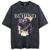 T-shirt graphique surdimensionné pour homme, 100 % coton, 350 g, style streetwear, délavé à l'acide, vintage, personnalisé, vente en gros OEM