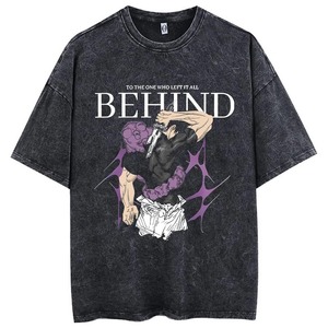 T-shirt graphique surdimensionné pour homme, 100 % coton, 350 g, style streetwear, délavé à l'acide, vintage, personnalisé, vente en gros OEM - Product Image 1