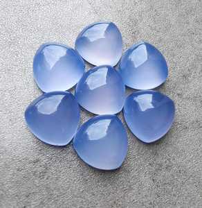 Calcédoine bleue naturelle coupe rose haute polie 3mm 5mm 10mm 12mm toutes les tailles calibrées pour collier fin pour femme - Product Image 3