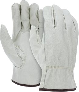 Guantes de Conducción de Piel de Cabra Blancos a Precio de Fábrica, Guantes de Trabajo Suaves para Conducir para Hombre |   Guantes de cuero genuino suave - Product Image 6