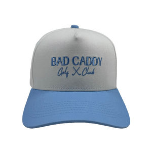 Fabricante ODM, Diseño de Logotipo Bordado Plano Personalizado para Ropa Deportiva Unisex, Gorra de Béisbol/Golf Estructurada de 5 Paneles con Marco y Dos Tonos - Product Image 1