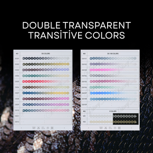 Fita de Lantejoulas Transparente Dupla DG Colors para Bordado Multi-Cabeça de Alta Velocidade |   1,5mm, 18mm |   Lantejoula - Product Image 2