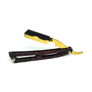 Vente en gros de rasoir de coiffeur léger à manche fantaisie rasoir de rasage droit rasoir à gorge coupée en acier inoxydable rasoir de salon de coiffure - Product Image 1
