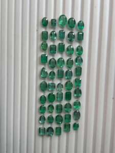 พลอยเจียระไนแบบเหลี่ยมเพชรพลอยธรรมชาติ1-3กะรัต zambian มรกตคุณภาพดีและใสทรงหลวมสีมรกตและทรงรีตัดจากอินเดีย - Product Image 5