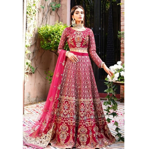 Service OEM Fabricants Pakistanais Nouveau Design Haute Qualité Manches Longues Robe de Mariée Indienne Pakistanaise Rouge Lehenga Choli - Product Image 3