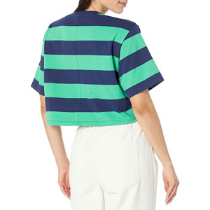 ออกแบบใหม่คุณภาพสูง Street สวมสุภาพสตรีฤดูร้อน 220gsm 100% Cotton Crop Top เสื้อยืดที่กําหนดเองการพิมพ์โลโก้ผู้หญิง Crop Top - Product Image 2