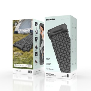 Kasur tiup singa hijau, tikar berkemah nyaman luar ruangan - Product Image 3