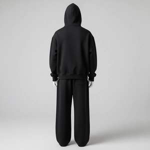 Conjunto Deportivo de Alta Calidad Personalizado de 500 g/m², Talla Grande, Invierno, 100% Algodón, Sudadera con Capucha y Pantalones Deportivos para Hombre, Ropa Deportiva Gruesa - Product Image 5