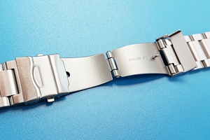 Bracelet métallique, bracelet de montre en acier inoxydable, barre de profil, avec boucle de sécurité à deux poussoirs pour la plupart des boîtiers de montre - Product Image 5