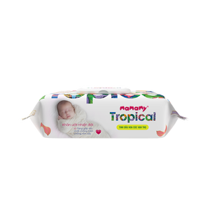 ผ้าเช็ดทำความสะอาดเด็ก Mamamy Tropical OEM 90 ชิ้น ผ้าไม่ถักทอ 100% เรยอน ใยธรรมชาติ น้ำมันดาวเรือง เนื้อนุ่ม ขนาด 200 มม. x 150 มม. พร้อมฝาปิด - Product Image 2