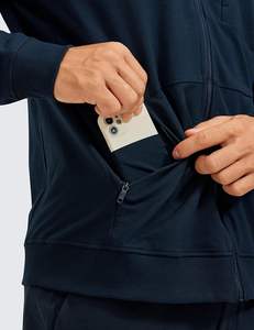 Venta al por mayor Sudaderas con cremallera ODM para hombre hechas en fábrica Moda de invierno bordada de alta calidad Buenos servicios - Product Image 3