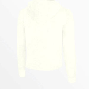 Custom <b>Womens</b> Plain <b>White</b> Cropped Hoodie Soft Fleece Pullover Long Sleeve Hooded <b>Sweatshirt</b> for Casual or Gym Wear - Product Image 6