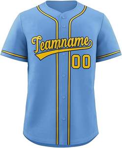 Camisa con botones de béisbol impresa o cosida con número de nombre personalizado para hombres/mujeres/jóvenes de alta calidad - Product Image 4