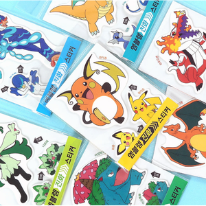 Pegatinas de Evolución de Pokémon, Papel Sintético con Acabado Mate, Surtido Aleatorio, Material Escolar Coreano para Niños, Decoración Anime - Product Image 1