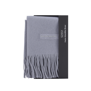 Solid Color Viscose Tassel Scarf Winter Warm <b>Shawl</b> <b>Wrap</b> Multi-Color Available S22551 - Product Image 2