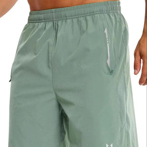 Pantalones Cortos Deportivos Casuales para Hombre, Corte Relajado y Ajustado |   Pantalones Cortos Deportivos Transpirables de Secado Rápido 100% Algodón con Cintura Elástica |   Patrón Sólido - Product Image 1