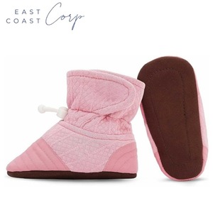 Botines ajustables Stay-Put Lite para bebés Mezcla de algodón Altura del tobillo Calcetín Cierre Zapatillas Western Transpirable para Otoño Invierno - Product Image 1