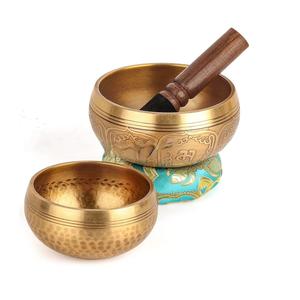 Cuencos tibetanos personalizados, Material de latón pulido para curación de sonido, cuencos decorativos de meditación de estilo religioso - Product Image 6